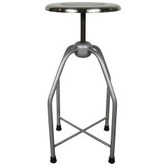 Used 1940s Metal Medical Industrial Stool