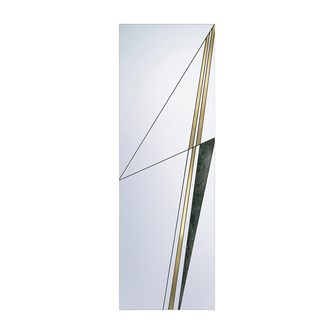 Via III Mirror with Brushed Brass by Atlas Project For Sale