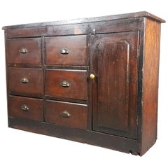 19th Century Narrow Pine Rustic Shop Counter