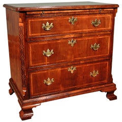 Antique Small and Fine George II Yew Wood Batchelors Chest of Drawers, circa 1750