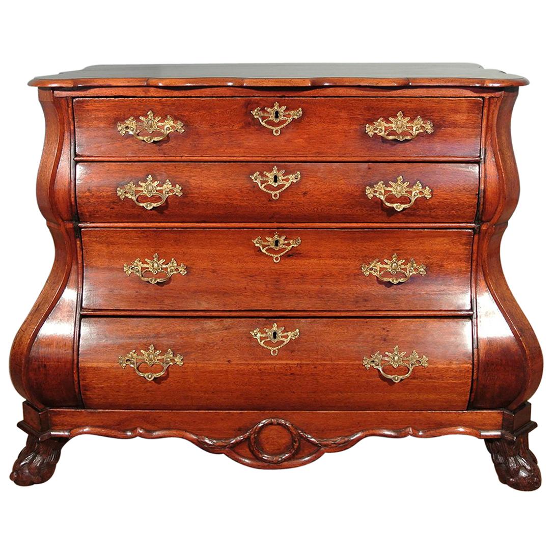 18th Century French Louis XV Bombe Cherry Chest of Drawers, circa 1780 For Sale