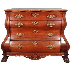 18th Century French Louis XV Bombe Cherry Chest of Drawers, circa 1780