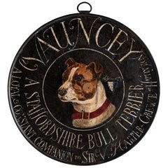 Portrait Painting of a Staffordshire Terrier, England, circa 1890