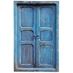 Moroccan Turquoise Old Window Frame, 23MO56