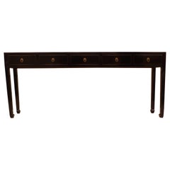 Fine Black Lacquer Console Table