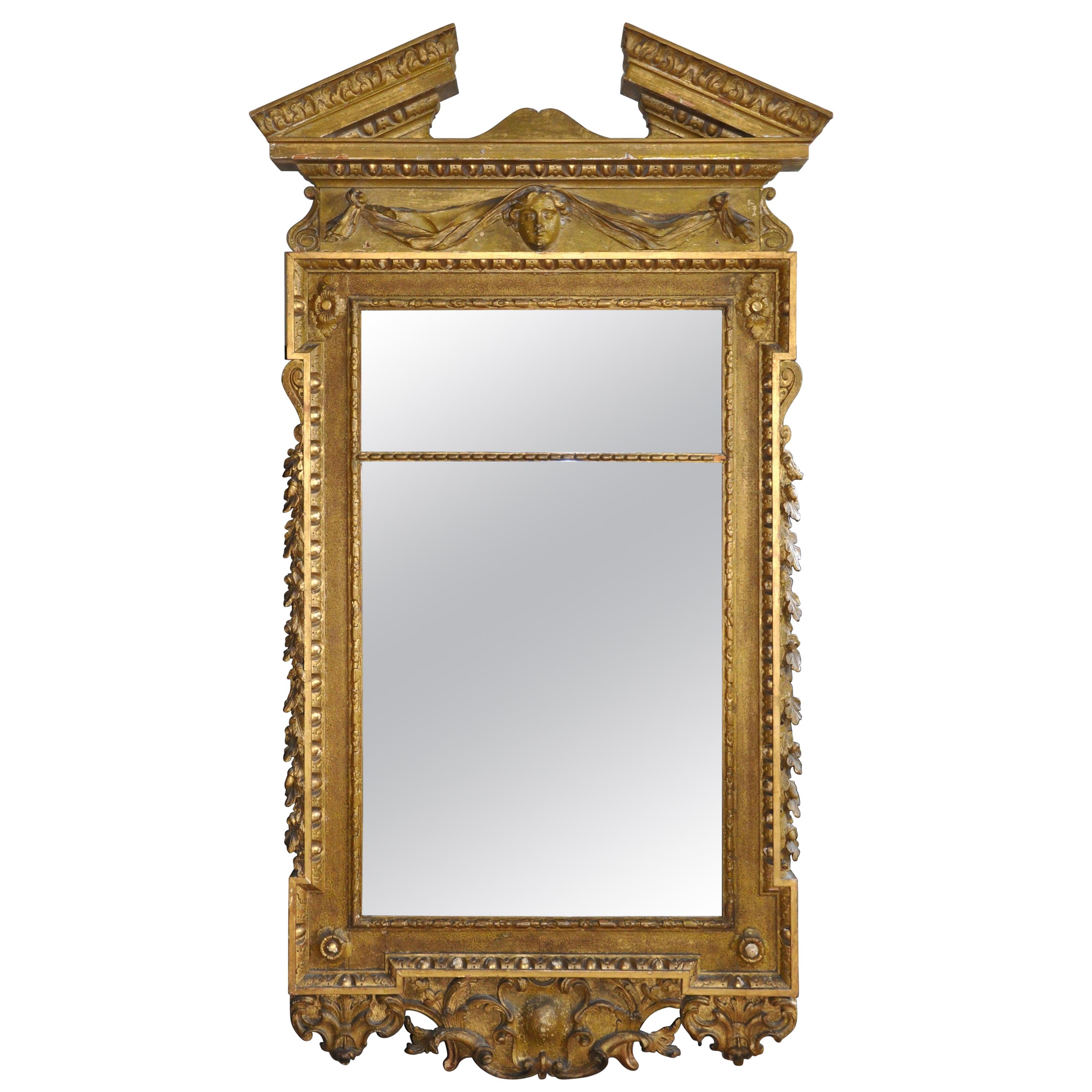 19th Century Georgian Gilt Mirror in Style of William Kent