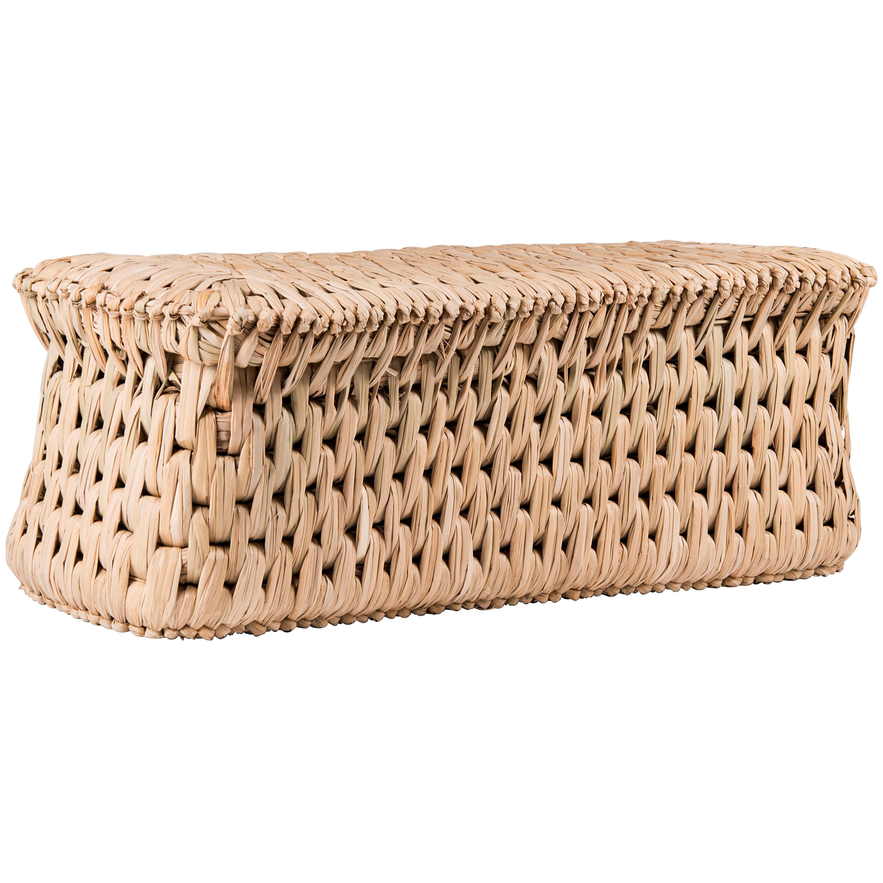 Woven Tule 'Icpalli' Bench made in Mexico from LUTECA