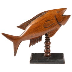 Poisson volant sculpté "Mutiny on the Bounty" de Pitcairn Island