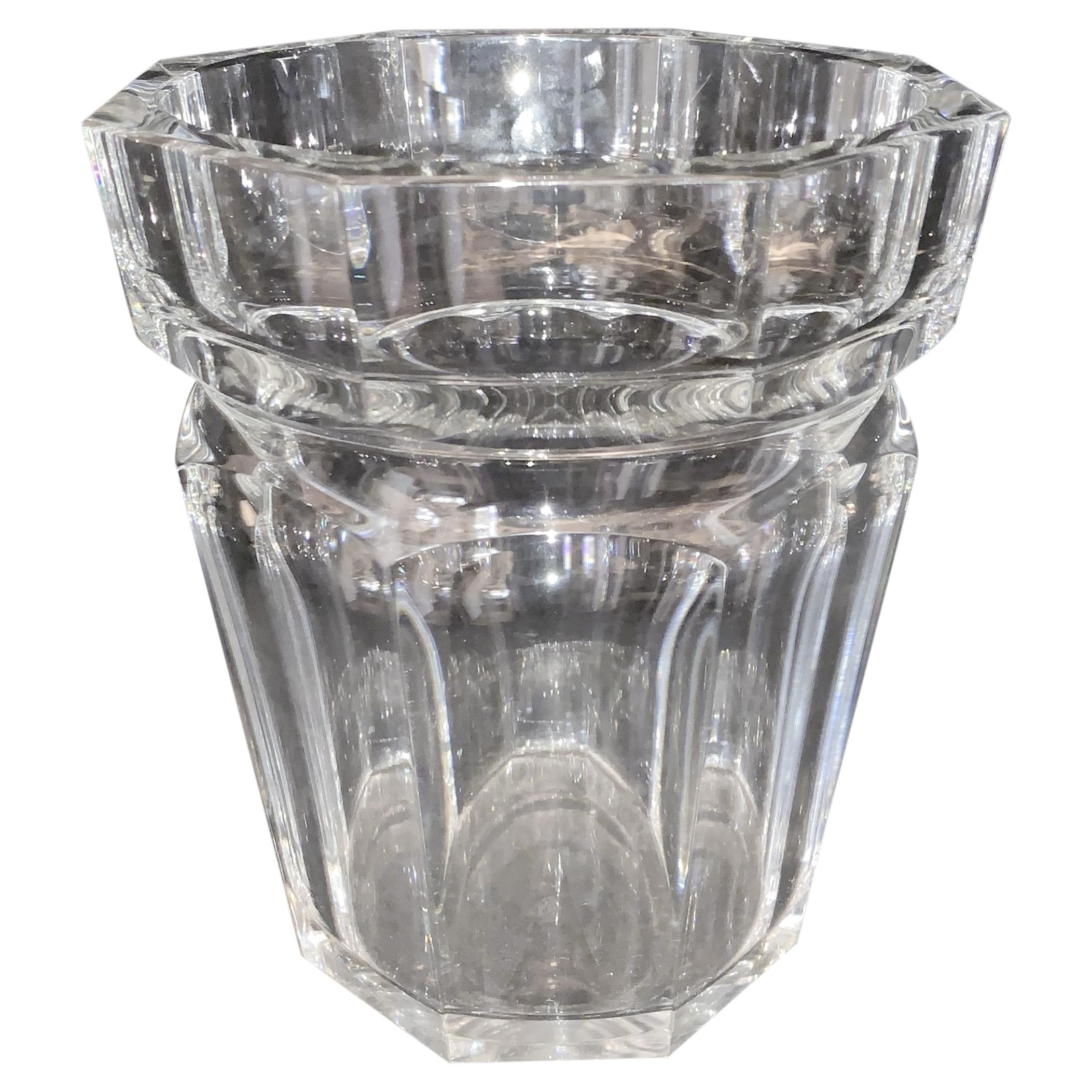 Wonderful French Baccarat Crystal Champagne Ice Bucket Large Vase Centrepiece