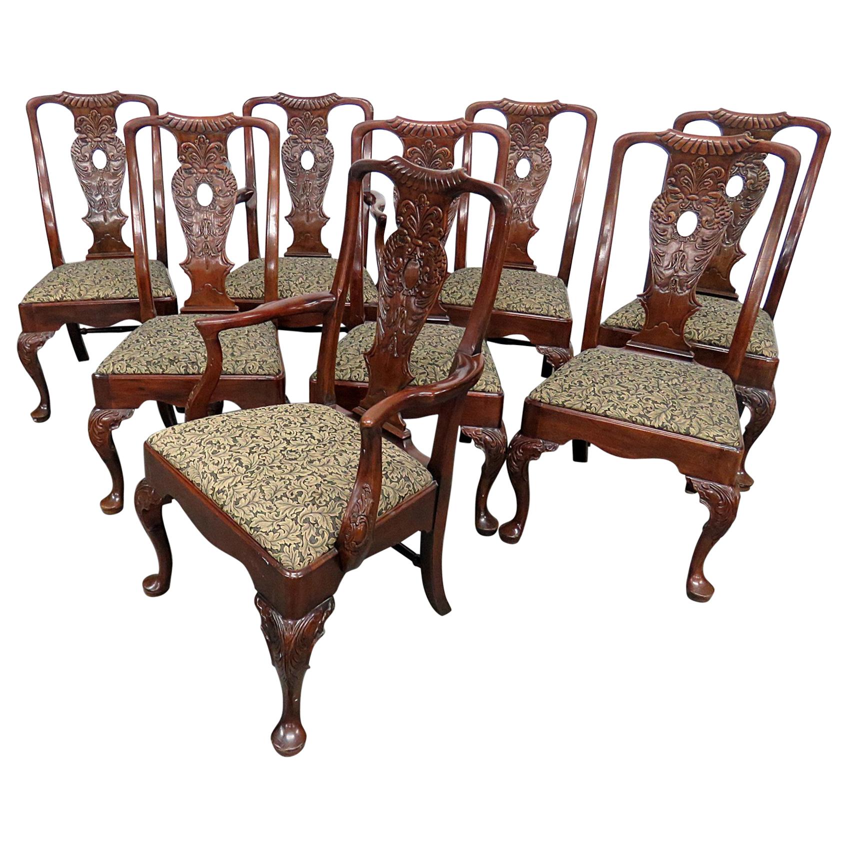 Ensemble de 8 chaises de salle à manger de style géorgien Henredon