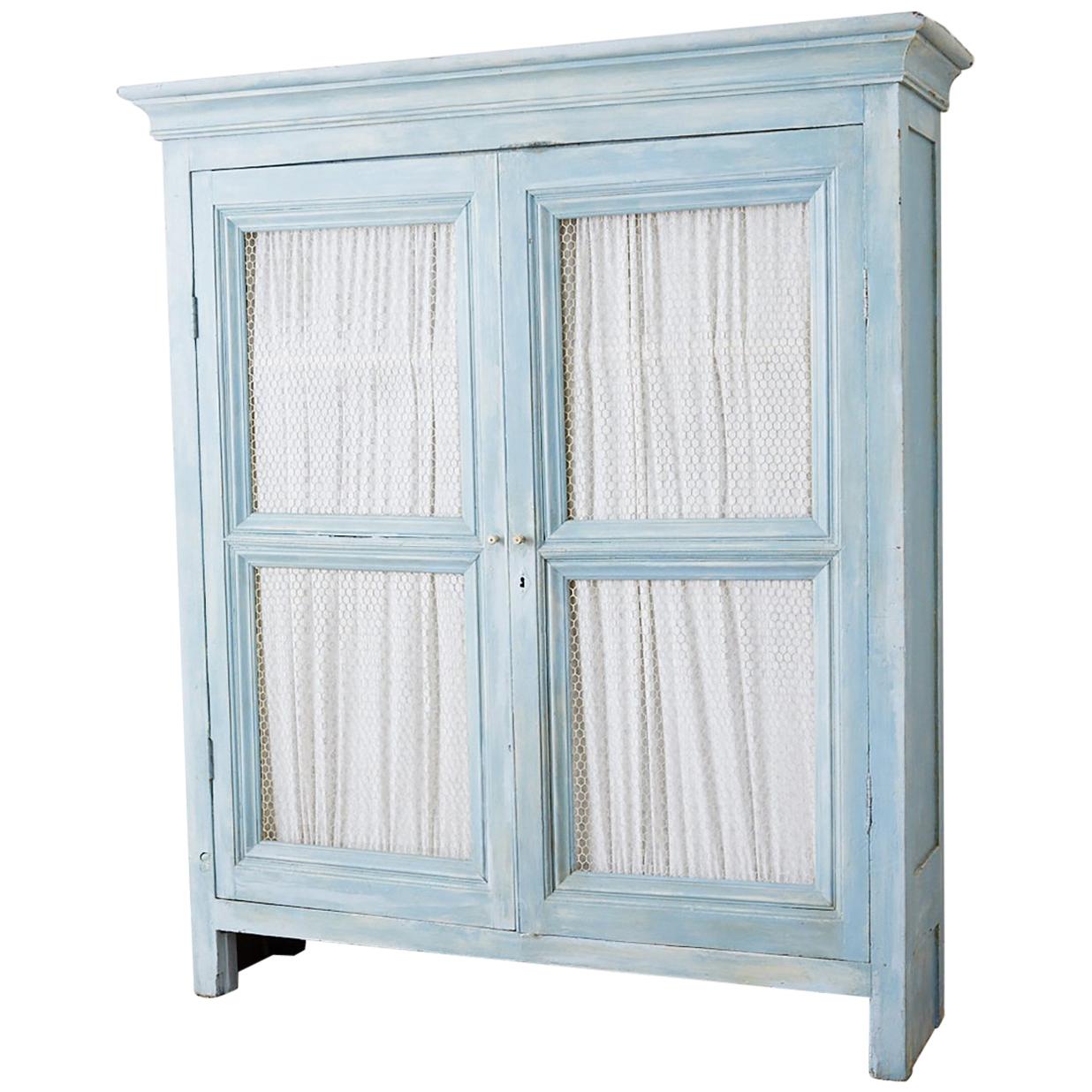 Country French Provincial Painted Armoire Cabinet