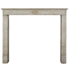 Fine Small French Limestone Antique Fireplace Surround