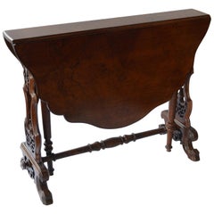 Antique Victorian Figured Walnut Sutherland Table