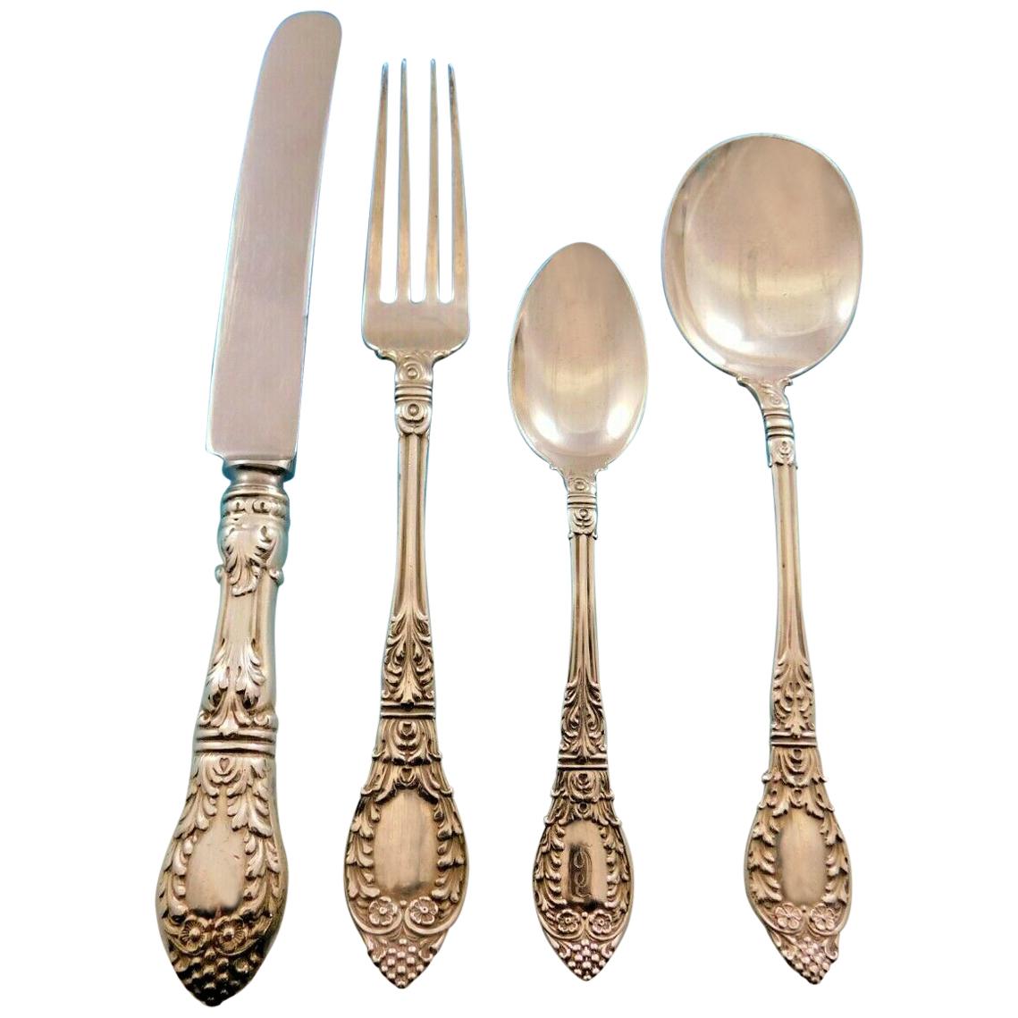 Roman by Knowles Sterling Silver Flatware Set for 8 Dinner Service 32 Pieces For Sale