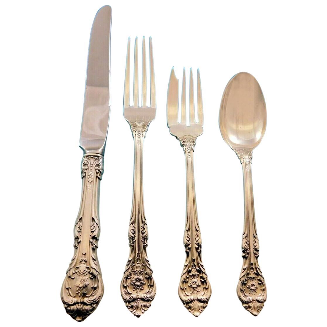 King Edward by Gorham Sterling Silver Flatware Set for 12 Service 58 Pieces For Sale