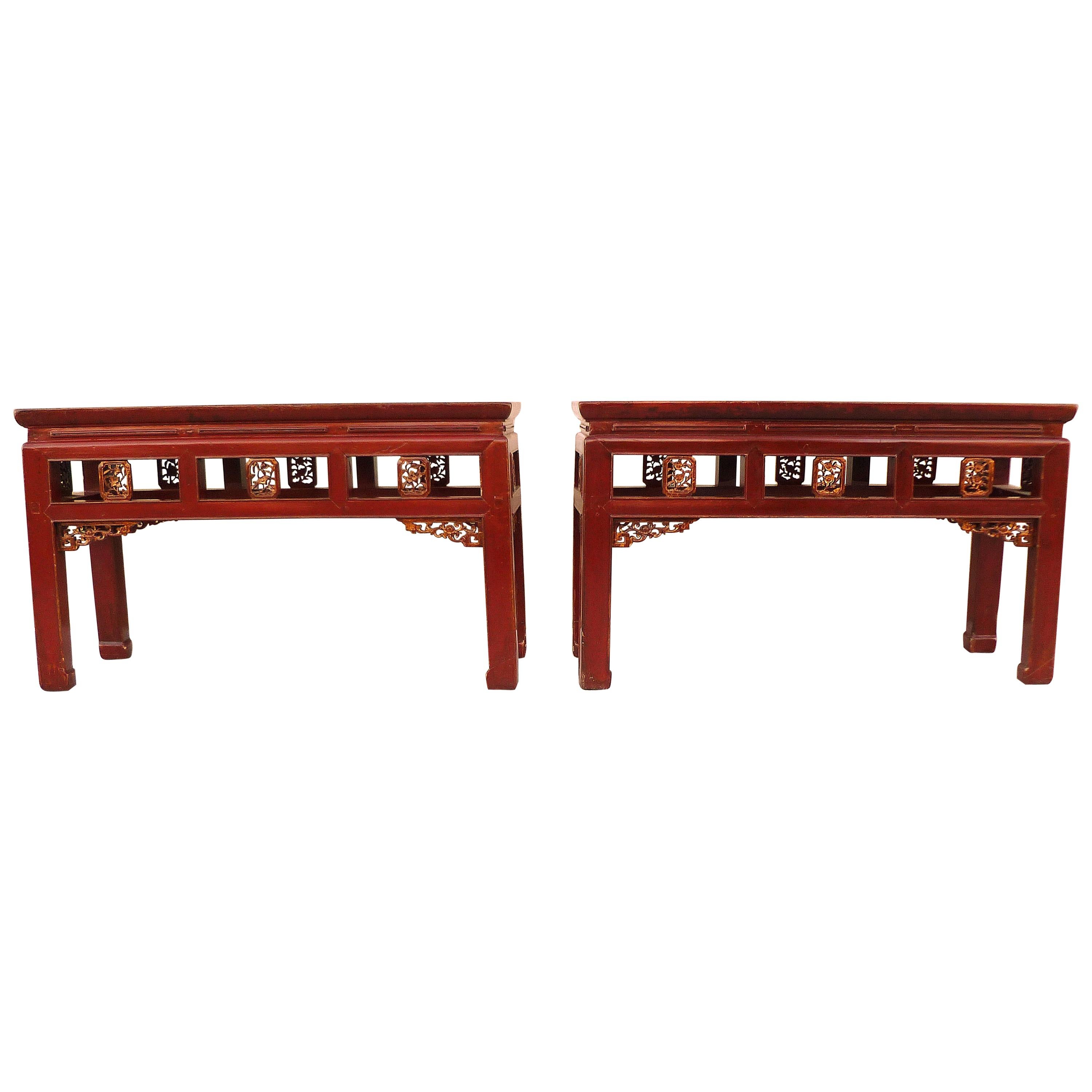 Red Lacquer Benches