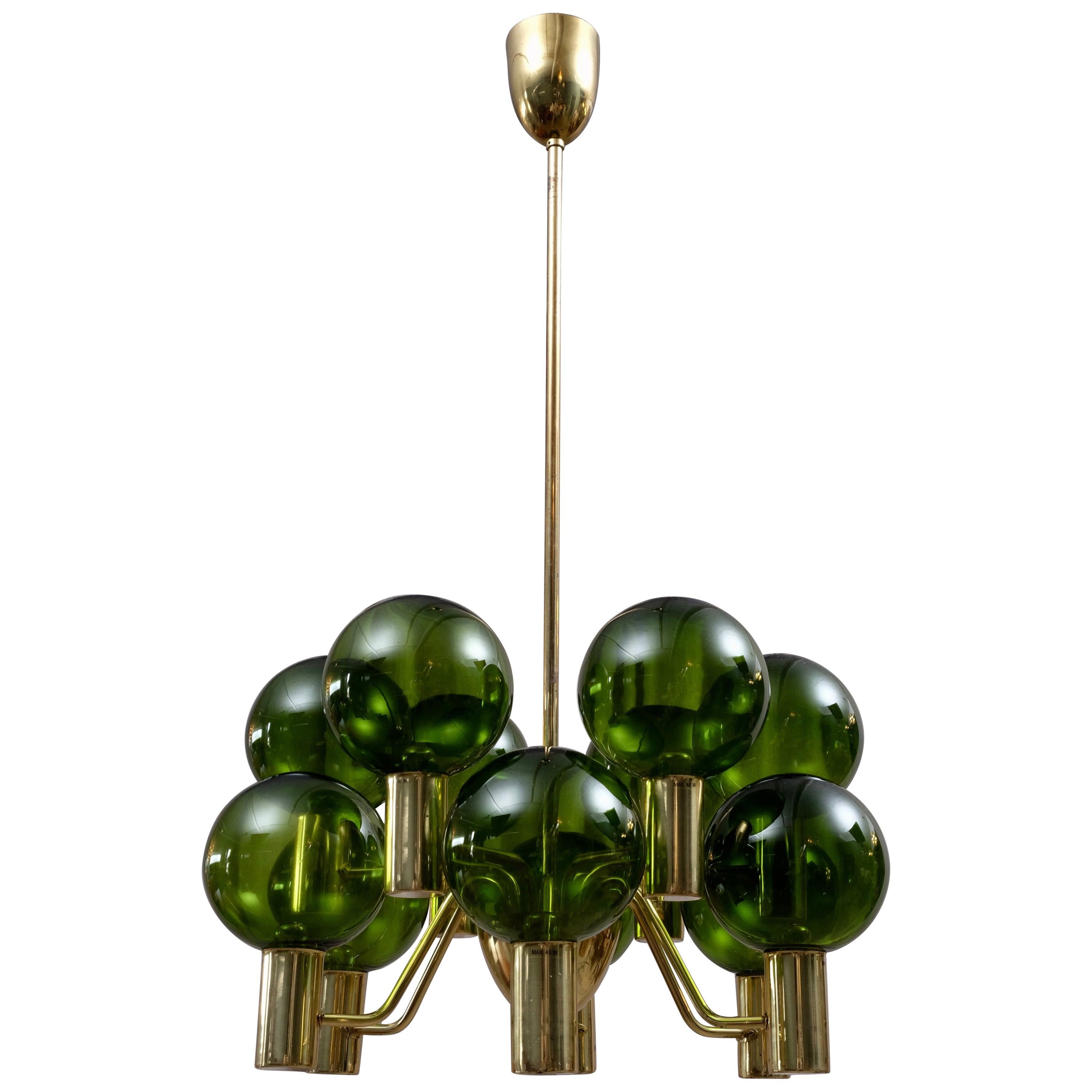 Rare Pair of Hans-Agne Jakobsson Chandeliers T372/12 Patricia, 1960s For Sale