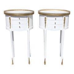 Pair of French Louis XVI Side Table / Accent Table Style of Maison Jansen, 1910s