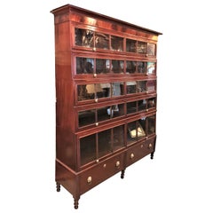 Used 19th Century Regency Mahogany Lawyers Bookcase Wall Cabinet Biotech, 1811-1819