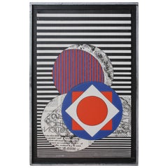 Acrylic Painting Signed and Dated, 1969