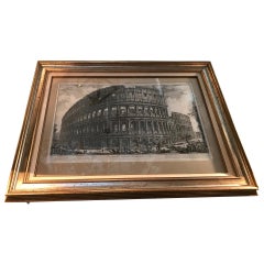 Early Giovanni Battista Piranesi the Colosseum Veduti Di Roma Wall Decor Antique