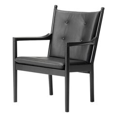 Hans Wegner 1788 Easy Chair, Lacquered Oak and Fabric