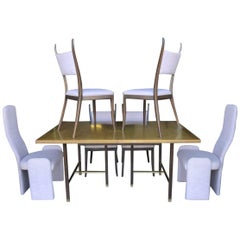 Harvey Probber Dining Table and 6 non-Probber Chairs