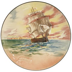 Retro Royal Doulton HMS Victory, Famous Ships Series Ware, Wall Hanging, 3D Plate