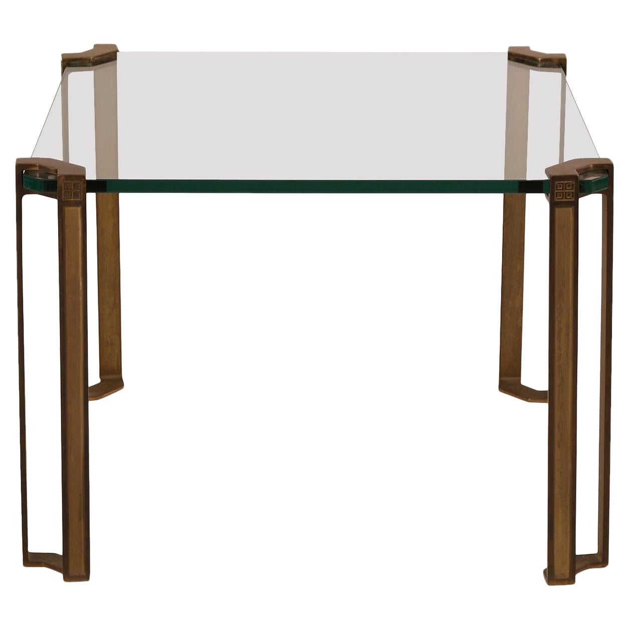 Peter Ghyczy Mid-Century Modern Bronze and Glass Table