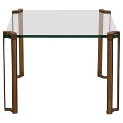 Early 1970's Bronze and Glass Table by Peter Ghyczy
