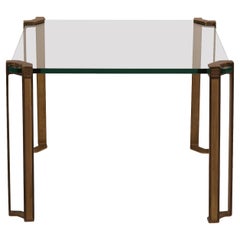 Tisch von Peter Ghyczy aus Bronze und Glas, 1970er Jahre