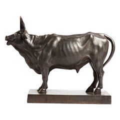 Early 20th Century Russian Iron Sculpture Depicting a Bull