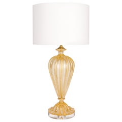 Barovier Murano Gold Glass Lamp