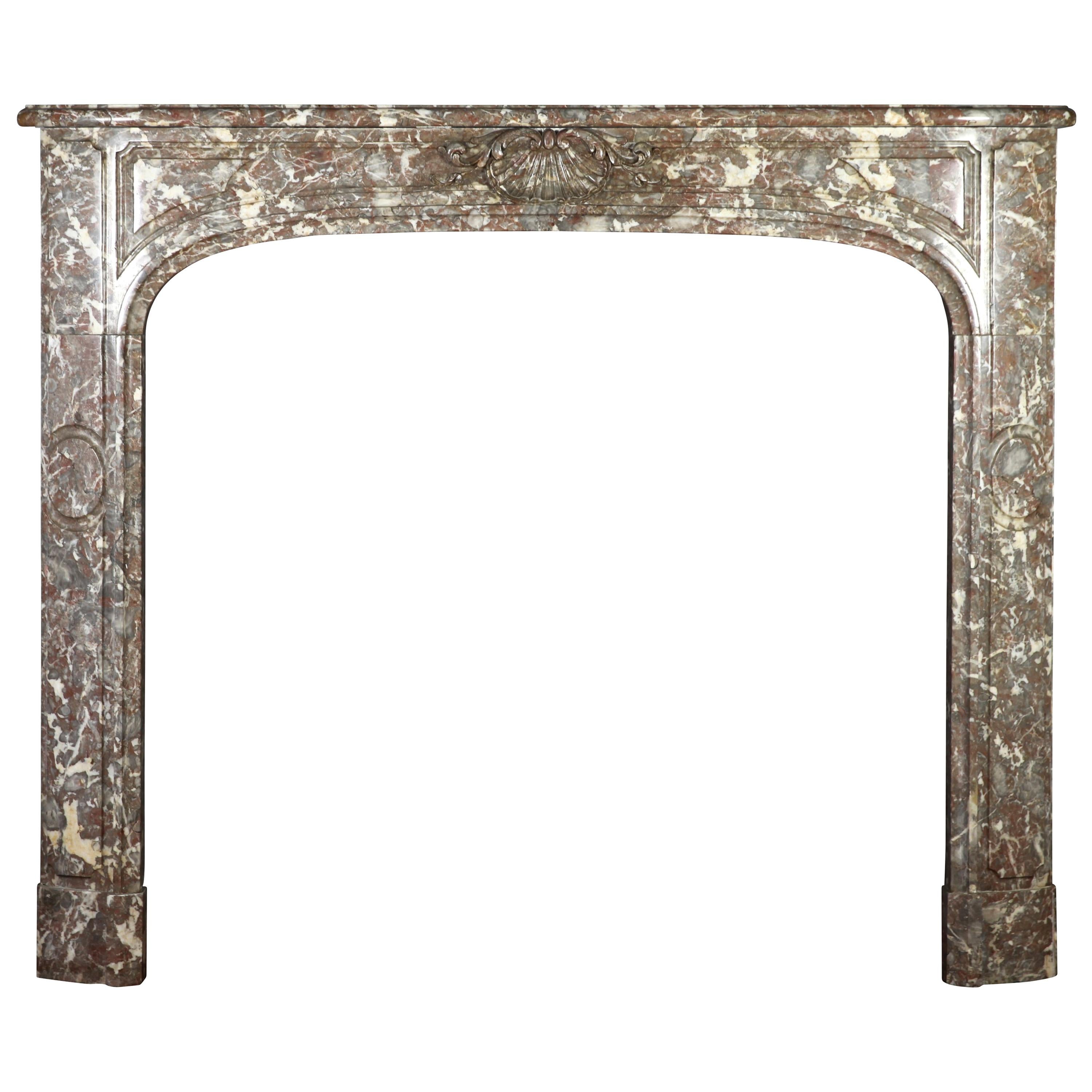 18th Century Fine Small European Marble Antique Fireplace Surround For Sale