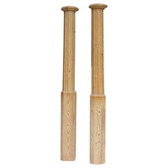 Pair of Antique Pine Columns, Southern Germany