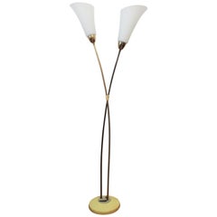 Rare Midcentury White Flower Floor Lamp by Zukov, 1960