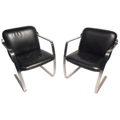 Retro Pair of Midcentury Cantilever Brno Style Chairs by Cumberland Furniture