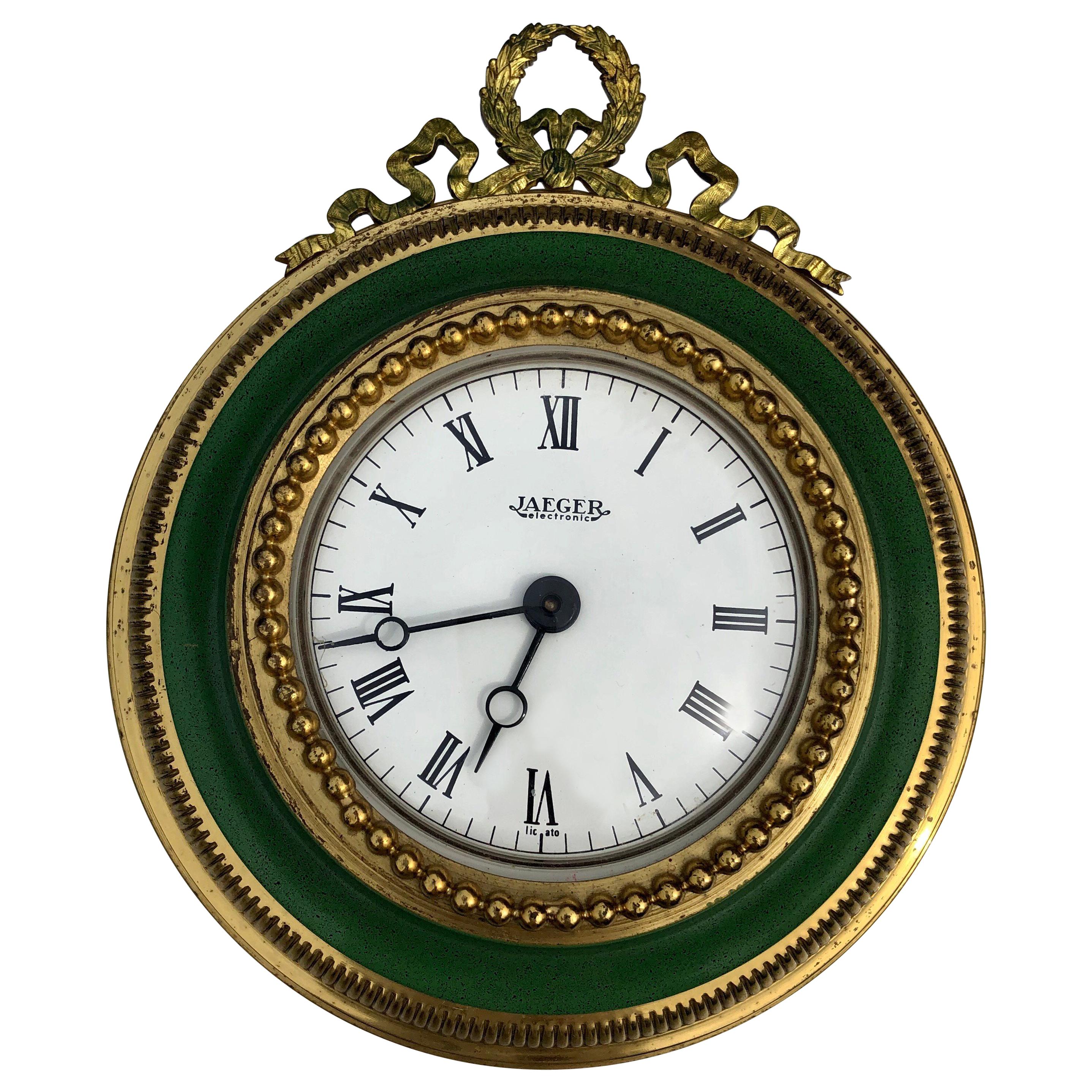 Vintage French Rococo Jaeger Electric Wall Clock Watch, circa 1960s SALE 