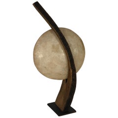Einzigartige Lampe aus gebogenem Holz