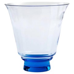 Mid-Century Modern Blown Glass Vase in Alexandrite Blue