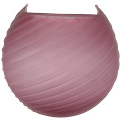 Vintage Modern Murano Glass Vase in Ruby "Scavo" by Cenedese, 1980s