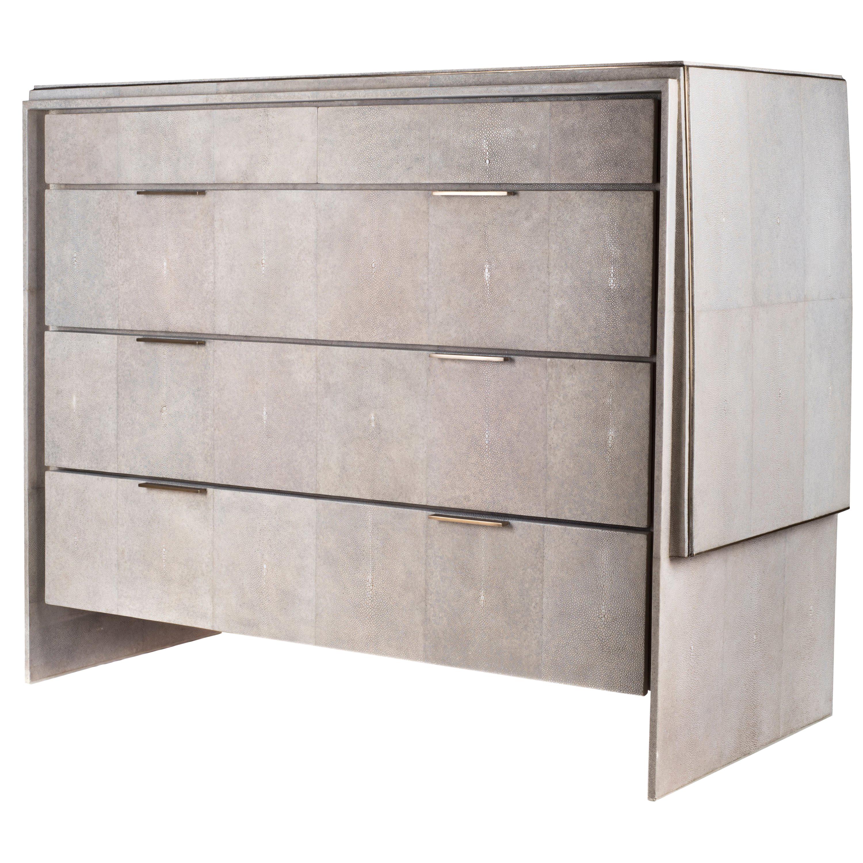 Waldorf Chest of Drawers in Cream Shagreen by R & Y Augousti