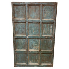 Spanish 18th Century Twelve Panel Door With Original Paint .
