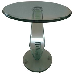 Art Deco Style Sculptural Glass Side Tables in the School of Danny Lane