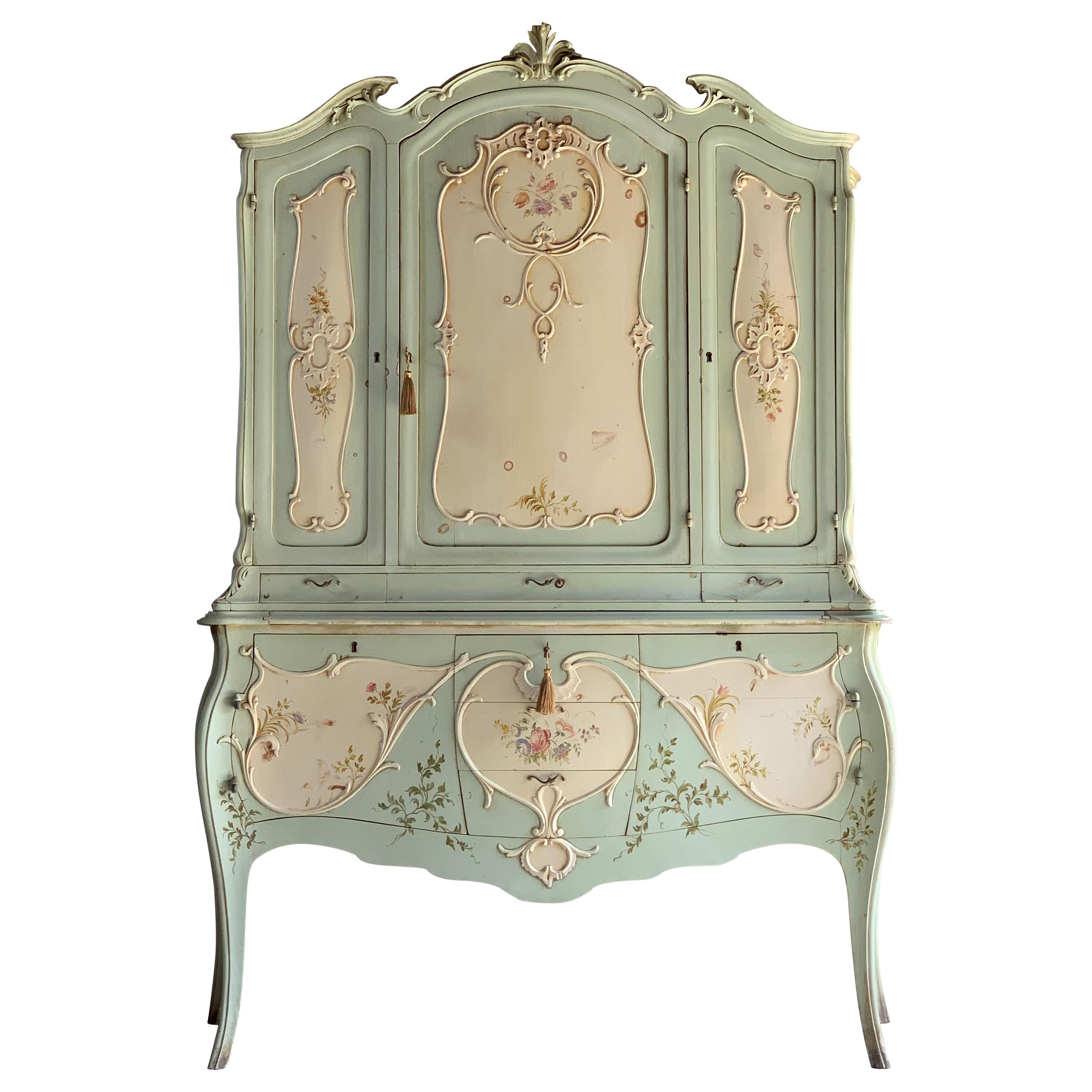 19th Century French Louis XV Cabinet Commode, France, circa 1890
