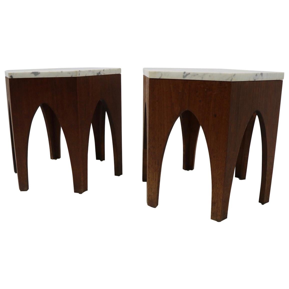 Pair of 6 Sided Probber Style Tables
