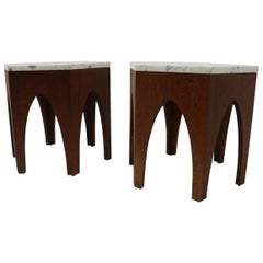 Vintage Pair of 6 Sided Probber Style Tables