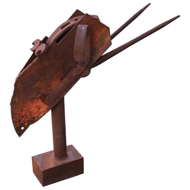 Contemporary Steel Brutalist Sculpture For Sale at 1stDibs
