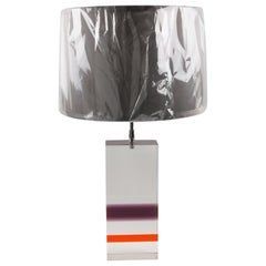1970s Tall Modern Multi-Color Lucite Acrylic Table Lamp