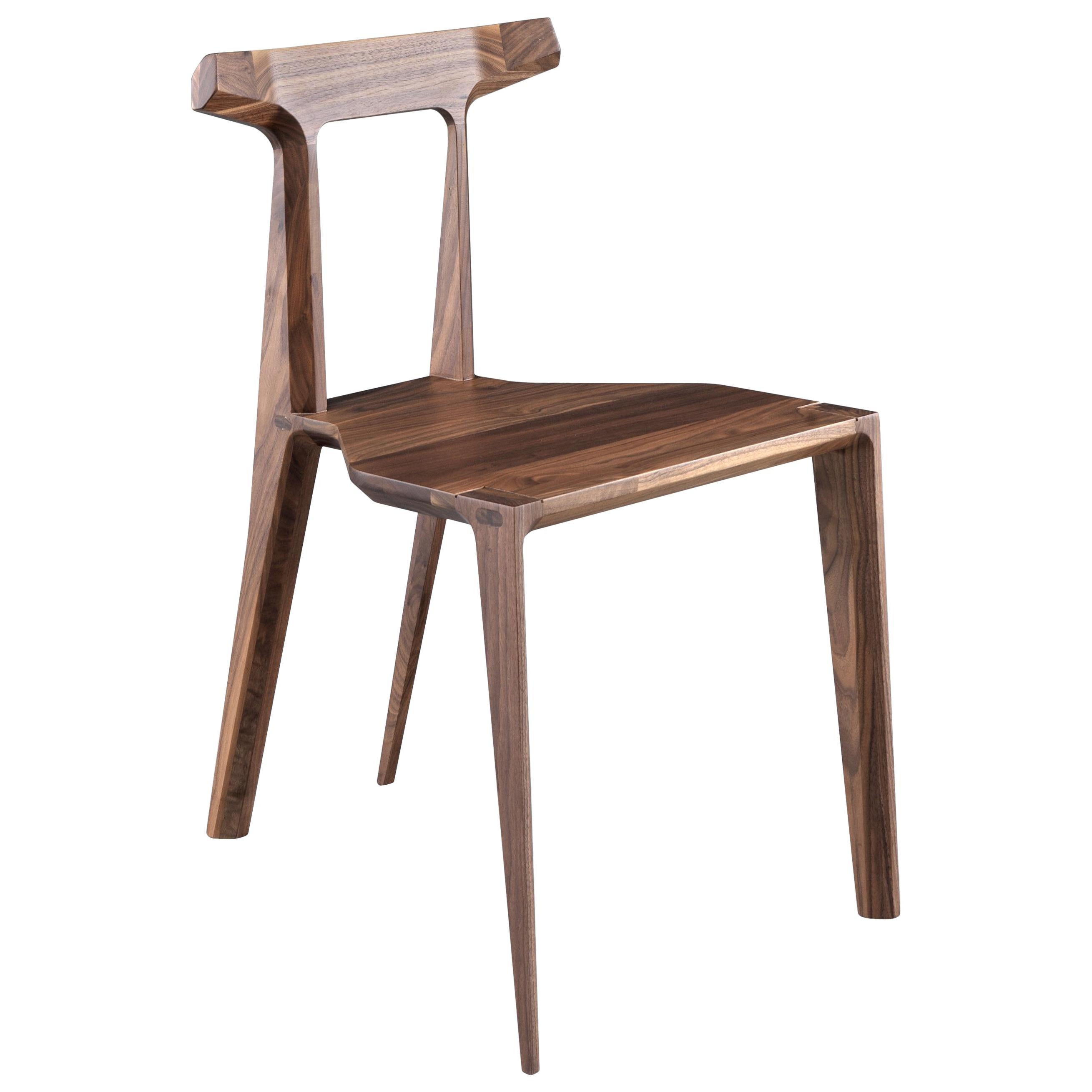 Nordic Dining Room Chair in Walnut or Oak For Sale